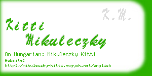 kitti mikuleczky business card